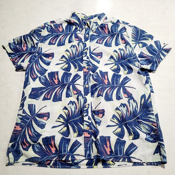 Tommy Hilfiger Custom Fit Hibiscus Button Up  Hawaiian Tropical Print XL NWOT - Picture 2 of 11